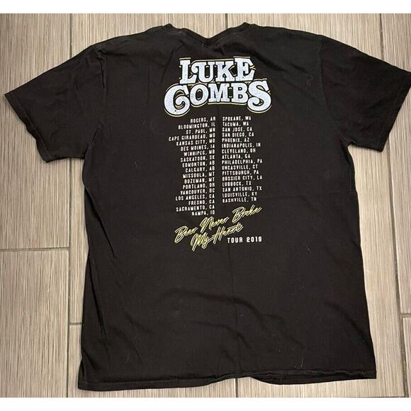 Luke Combs 2019 Beer Never Broke My Heart Tour Concert TShirt Large Double Sided - Picture 4 of 5